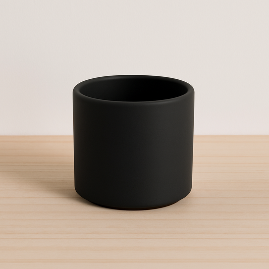 Ceramic Plant Pot Medium - Matt Black